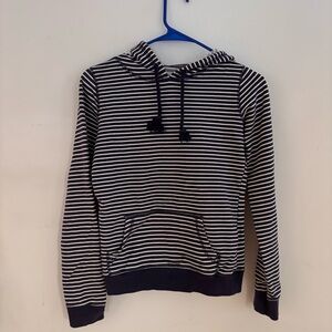Forever 21 Navy & White Striped Hoodie Size Small